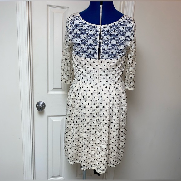 Betsy Johnson Lace Polka Dot Sweetheart Dress size 10 - Picture 2 of 5